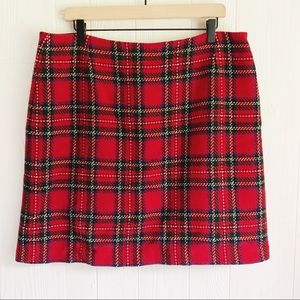 Eddie Bauer Red Tartan Plaid Mini Skirt